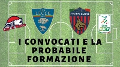 lecce cosenza probabili formazioni