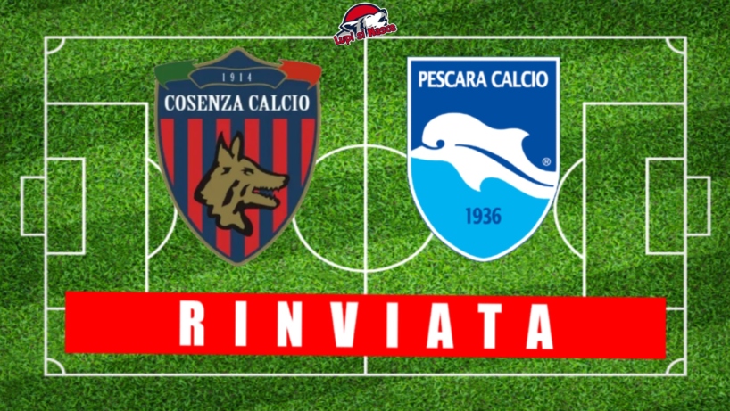 Cosenza Pescara rinviata Serie B